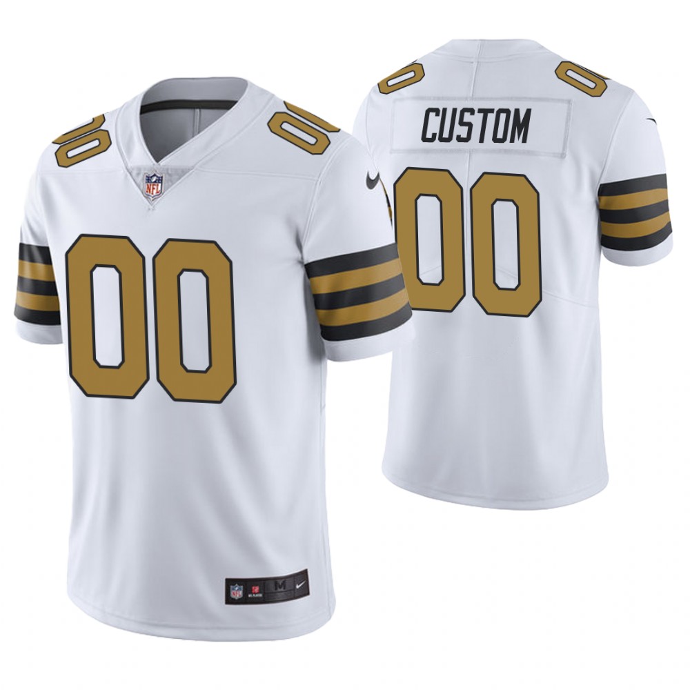 Men's New Orleans Saints ACTIVE PLAYER Custom White Color Rush Stitched NFL Jersey